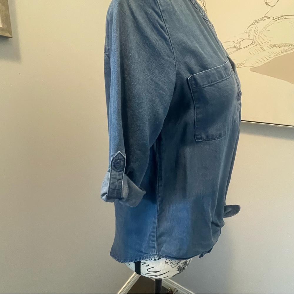 Blue Button-Up Top - Size Small - Picture 5 of 16